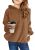 Ofenbuy Kids Girl’s Fuzzy Sherpa Hoodie – Caramel