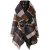 Chicwish Check Asymmetric Hemline Wool Blend Coat
