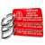 Custom Engraved Medical Alert Keychain Tags – 3 Pack Red