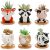 Pumtus 6 Pack Cute Animal Succulent Pots