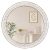 26″ Round White Wood Carved Frame Wall Mirror