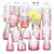 Elegant Pink Glass Bud Vase Set (18 Pcs) for Rustic Decor