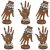 MOOCA Wooden Hand Form Jewelry Display Set