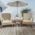 Patio Rattan Rocking Chairs Set – 3 Piece Outdoor Furniture