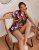 Ekouaer Floral Black Silk Pajamas Set: Stylish Sleepwear Gift