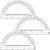 Zonon 3-Pack Clear 180° Plastic Protractors