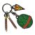 TMNT Keychain with Three Charms: Turtle Power Accessory