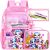 Cute Pink Dog Clear Backpack Set for Girls – 3PCS