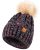 Women’s Pom Pom Beanie – Fleece Lined Cable Knit Hat