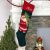 Personalized Hand-Knit Vintage Santa Stocking