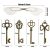 Vintage Skeleton Keys & Dragonfly Wings Charms Set
