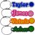 Custom Basketball Name Tag for Bottles & Bags