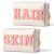 2PC Preppy Patch Cosmetic Bag Set – Pink Letter