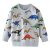 Boys Dinosaur Sweatshirt – Cotton Crewneck Pullover Grey