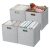 Posprica 4-Pack 11″ Heavy Duty Fabric Storage Cubes, Grey