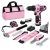 WORKPRO Pink 12V Cordless Drill & Home Tool Kit