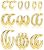 Adoyi 9 Pairs Gold Hoop Earrings Set for Women & Girls