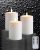 Gmnee 3×4″ White Flameless Pillar Candles (Set of 3)