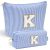 YOOLIFE Initial Makeup Bag – Blue K for Girls & Teens