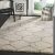 SAFAVIEH Hudson Shag Area Rug: 6’x9′ Ivory/Beige Trellis