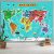 Kids Cartoon Animal World Map Tapestry 40×30