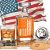 PONPUR American Flag Engraved Whiskey Decanter Set